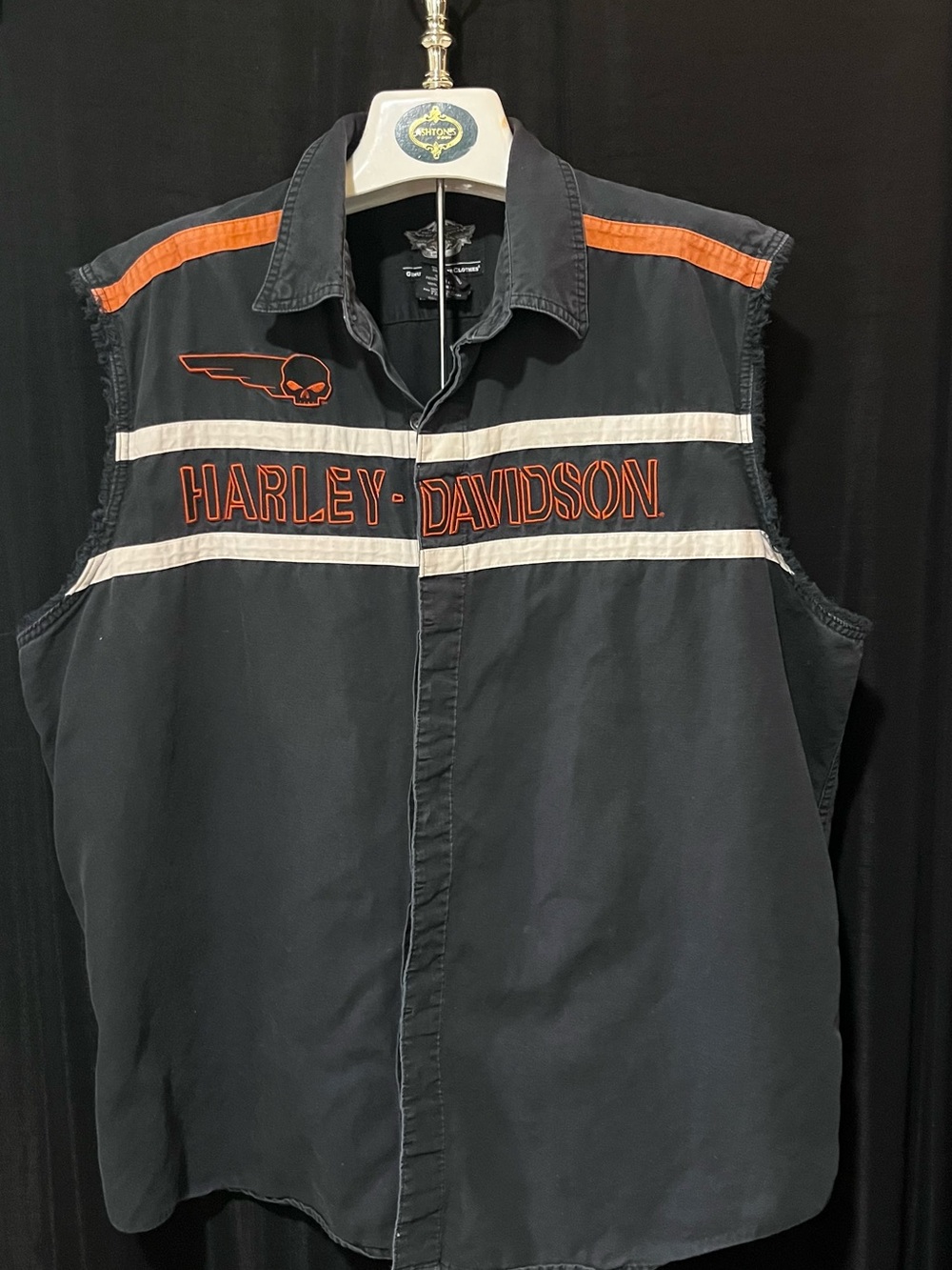 Harley Davidson 2Xl Sleeveless Black Garage Biker Shirt
